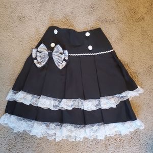 Goth lolita ruffle mini skirt